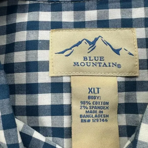 Blue Mountain Men's Stretch Casual Shirt XLT - Picture 4 of 6